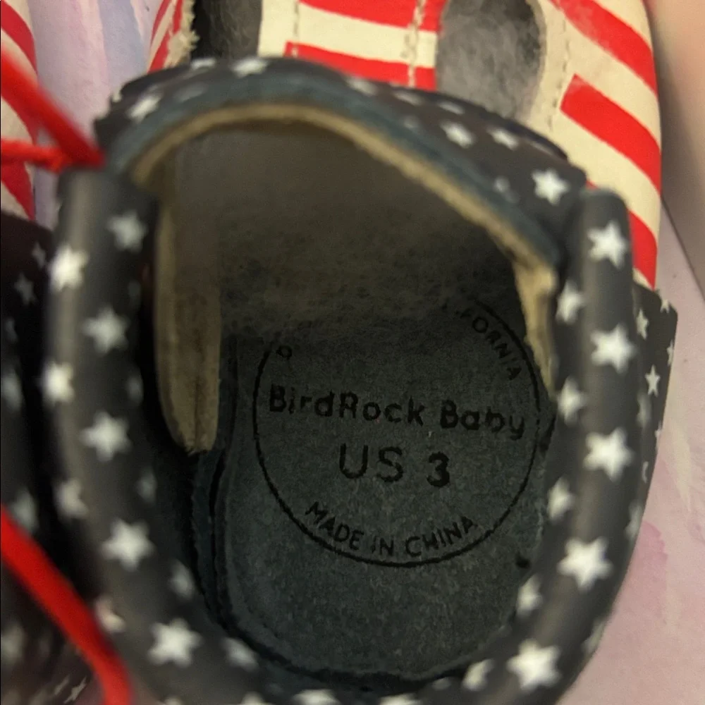 NWOT Bundle of 3 pair Birdrock Baby Mary Jane Star-Spangled and hearts.